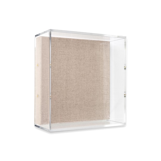 Wexel Art UV Grade Acrylic Shadowbox 3" Depth with Beige Linen Canvas
